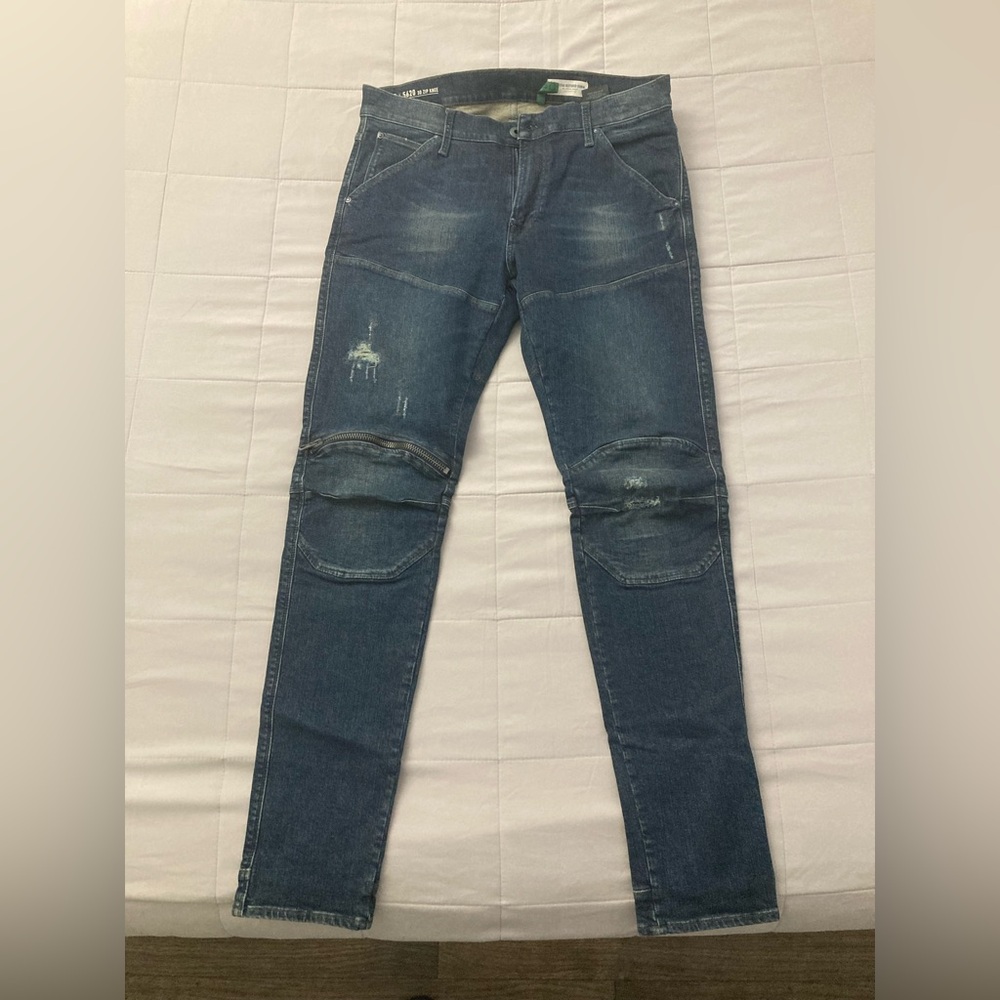 G-STAR RAW 5620 3D Zip Knee Skinny Width 33 Length 32